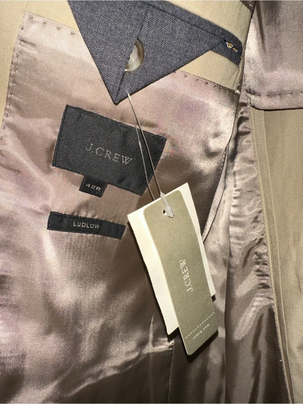 NWT J. Crew Ludlow Blazer 42R Khaki Sport Coat